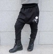 2017 kids big crotch Sweatpants Costumes boys Unisex bloomers Trousers Panelled Loose Skull Balck harem new Hip hop dance pants