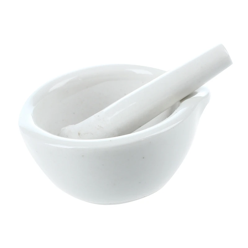 

Hot 6 ml porcelain pestle and mortar mixing bowls polished game - white