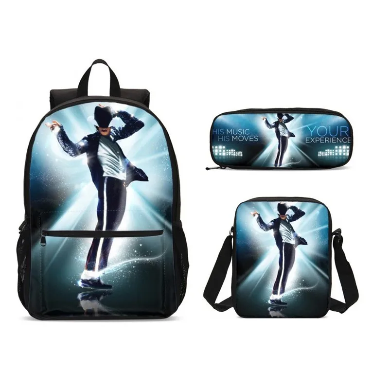 Michael Jackson King Of Dance 3D School Bag Set Kids Women Men Backpack  Bagpack Pen Bag Mujer Bolsa Escolar Termica|Backpacks| - AliExpress