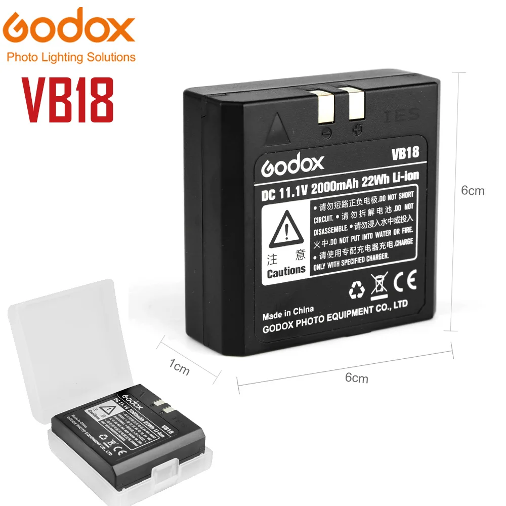 

High Quality Godox VB18 DC 11.1V 2000mAh 22Wh Lithium-ion Li-ion Battery for Ving V850 V860C V860N Flash Speedlite