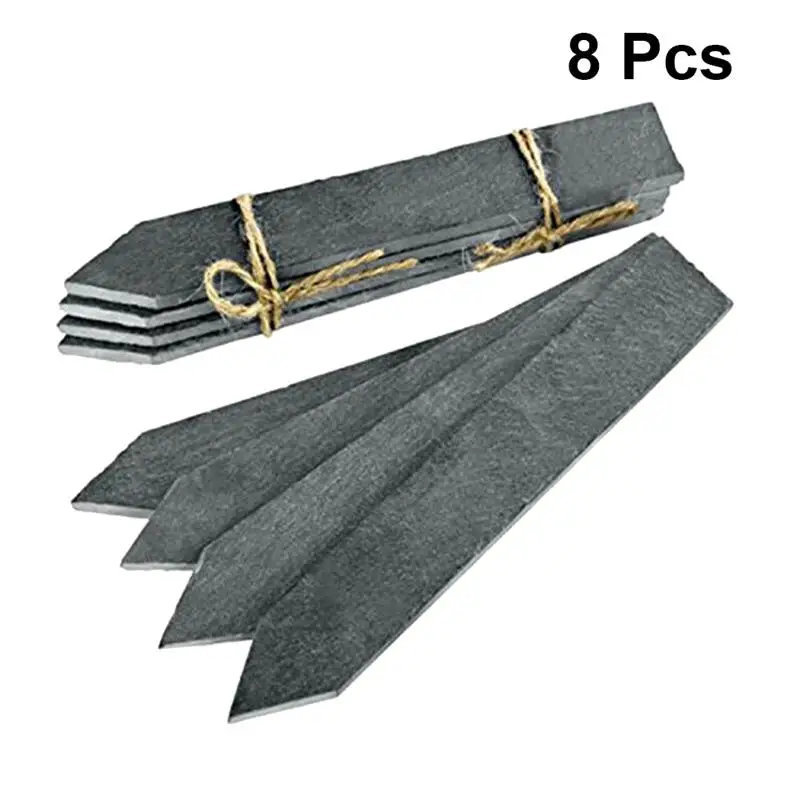 

8pcs Weather Resistant Plant Lables Greenhouse Signs Slate Plant Labels For Pots Garden Supplies