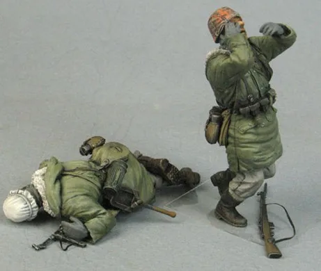 1/35 немецкие боевые потери 2 человек Второй мировой войны Смола Модель комплект фигурка