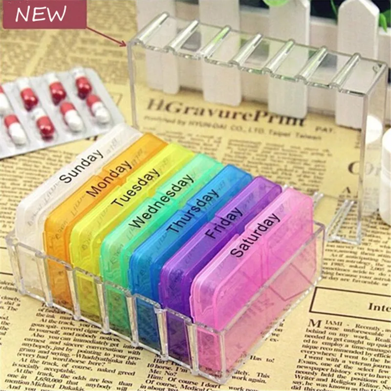 

New arrival Monday to Sunday Medicine Weekly Pill cases splitters Medical box