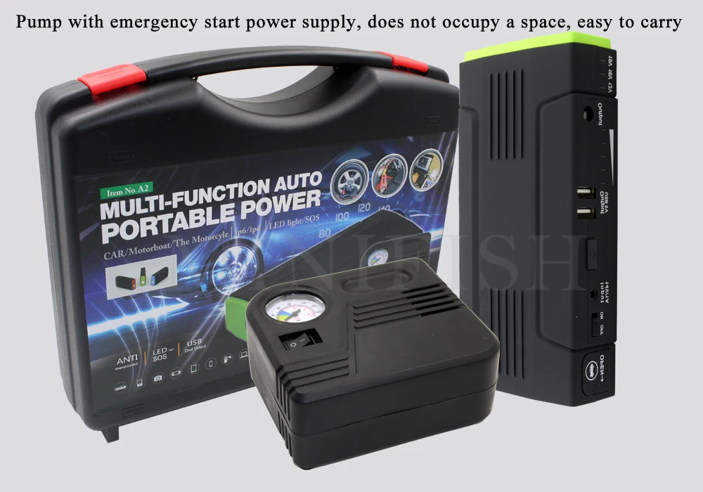 Compact jump starter 12V pocket jump starter Car Jump Starter With Air Compressor