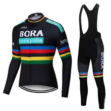 

2019 BORA Men Cycling Clothes Pro team autumn Jersey long sleeve wear suit Breathable Sport Uniform bike MTB clothing set