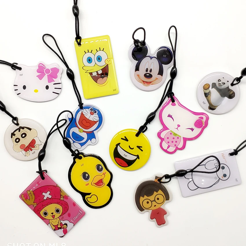 

50pcs EM4305 T5577 125KHz Copy Rewritable Writable Rewrite Epoxy Hang keyfobs RFID Tag Key Ring Card Proximity Token Badge