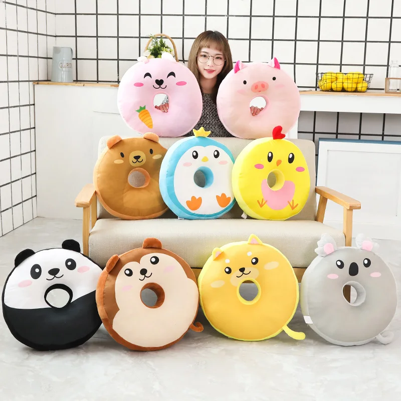 big plush donut pillow