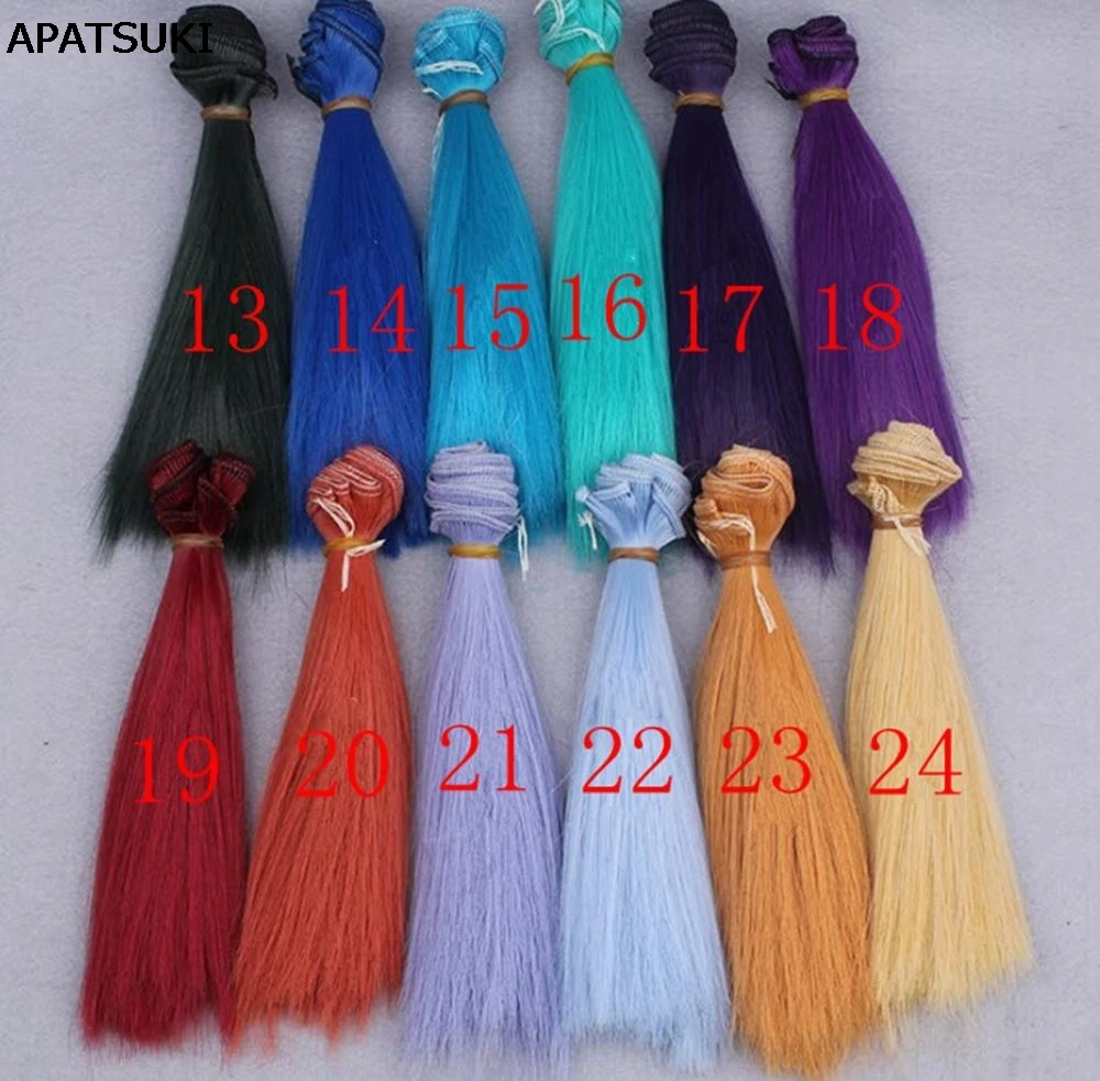 

15*100cm Natrual Color DIY Wig For Dolls High Temperature Wire Handmade Doll Wig Hair For 1/3 1/4 1/6 BJD Dolls