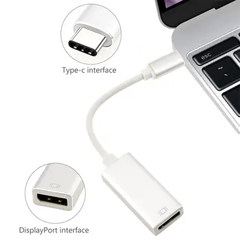 

USB 3.1 Type C to DP Adapter converter USB-C to DisplayPort Adapter Support 4K UHD 1080P for Macbook Pro 2015/2016/2017