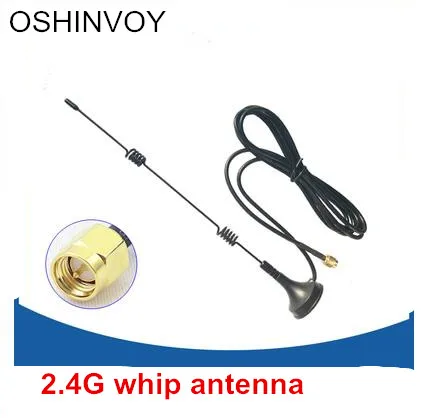 OSHINVOY 2,4 г высокого усиления 5dBi магнитное основание whip SMA антенны RC части 2400 мГц Wi-Fi Крытый антенны для приема сигнала