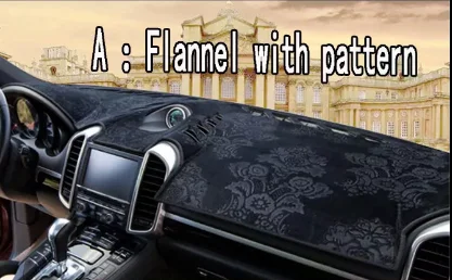 Черный Для Audi A3 S3 2003-2012 фланель Dashmat Dashboard Чехлы тире колодки автомобильный коврик ковер Зонт Обложка 2004 2005 2006 2007 2008 2009 - Название цвета: Черный