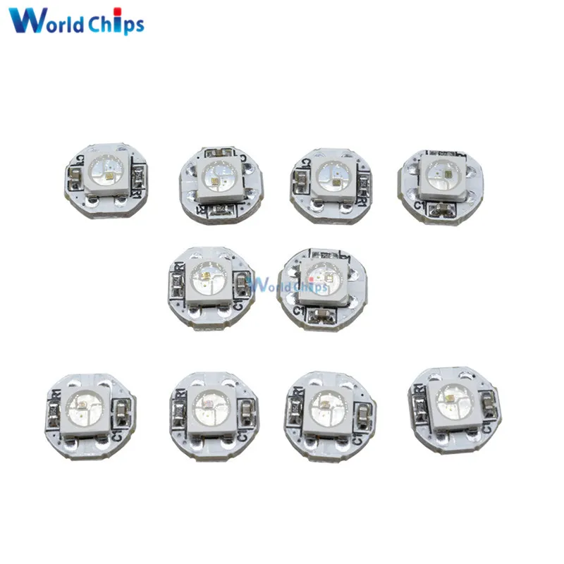 Led digital tube display 10Pcs DC 5V 3MM x 10MM WS2812B SMD RGB LED Mini PCB Board 5050 Chip Built-in IC-WS2812 Top Quality
