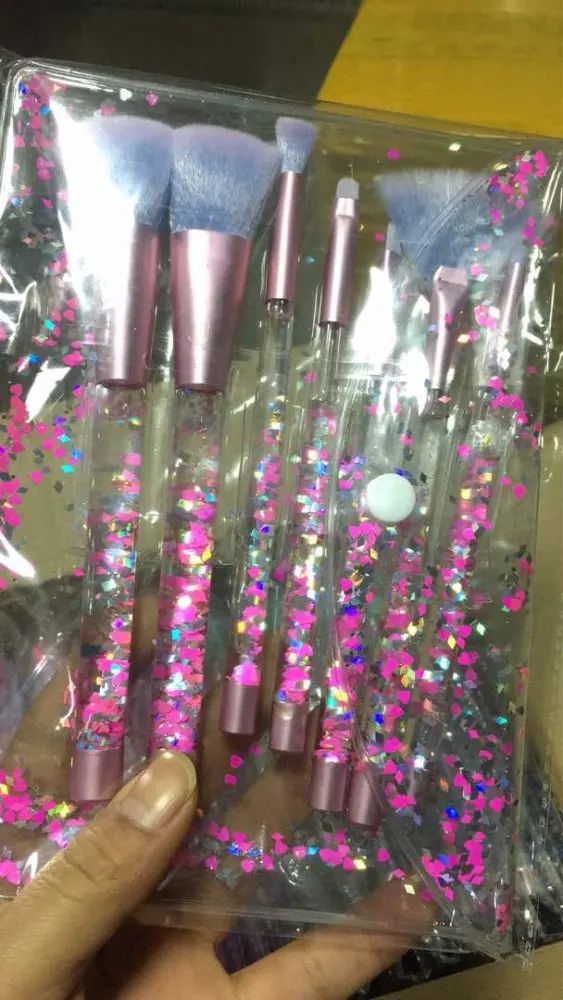 150set/lot 7pcs Mermaid Series Makeup Brush Set pink Cosmetics Brushes Powder Eyeshadow Foundation Make up Tool |