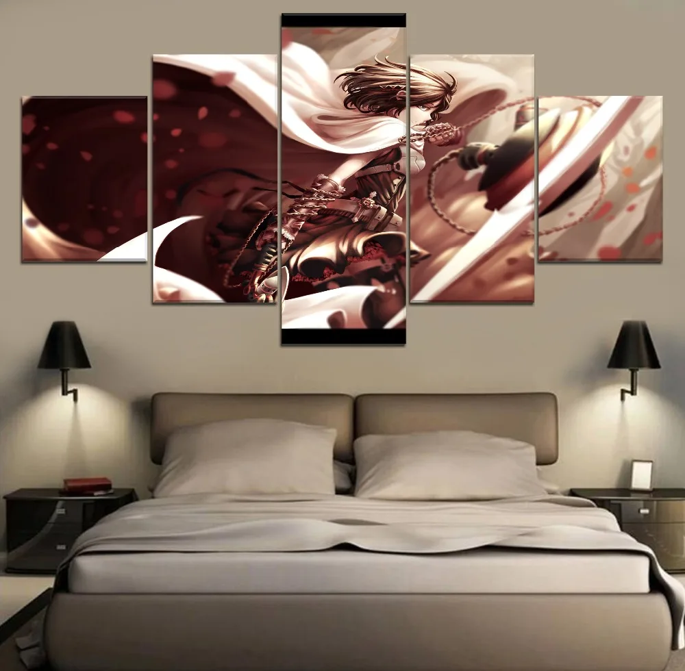 

Sickle girl RWBY Canvas Wall Art Painting Anime HD Print 5 Piece Modern Decor Canvas Wall Art Canvas For Living Room Artwork
