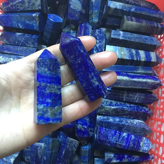 

1kg Natural blue lapis lazuli Crystal Point Wand Tower single point Crystal Obelisk Healing Crystal gemstone whloesale