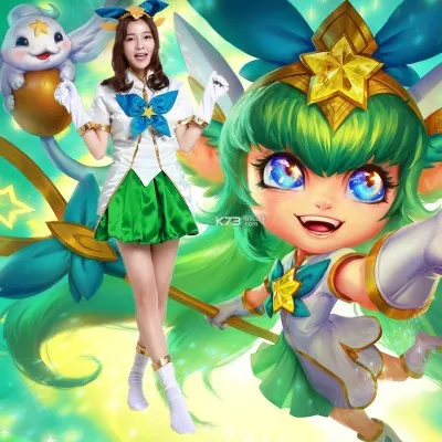 

Game League of new Legends lol The Fae Sorceress Lulu costume Women Clothes Hallowmas Halloween cute cosplay costume for women