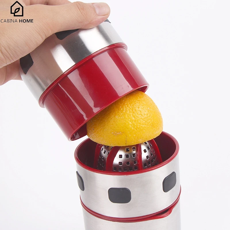 CABINA HOME Household Stainless Steel Manual Juicer Juice Bottle Travel