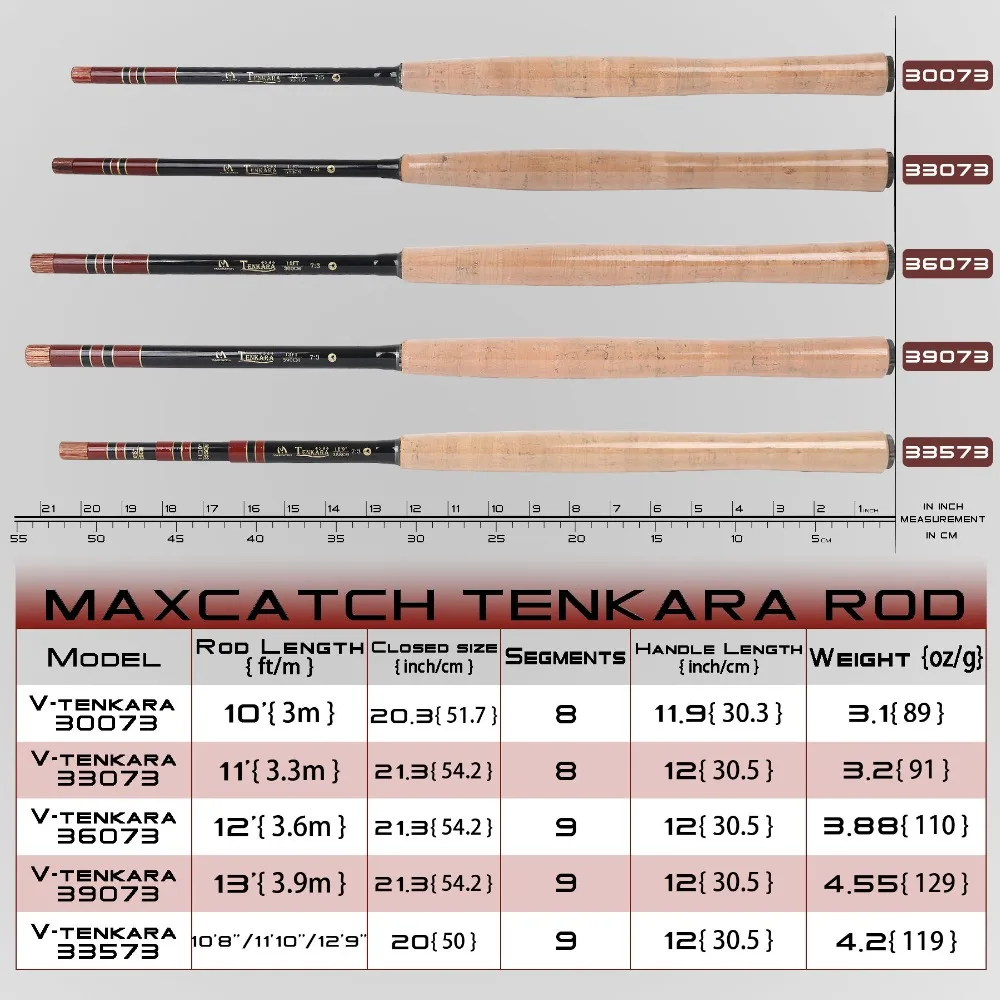 Maxcatch 10/11/12/13FT Тенкара летать стержень телескопическая удочка графитовые рыболовные полюс& углеродная трубка