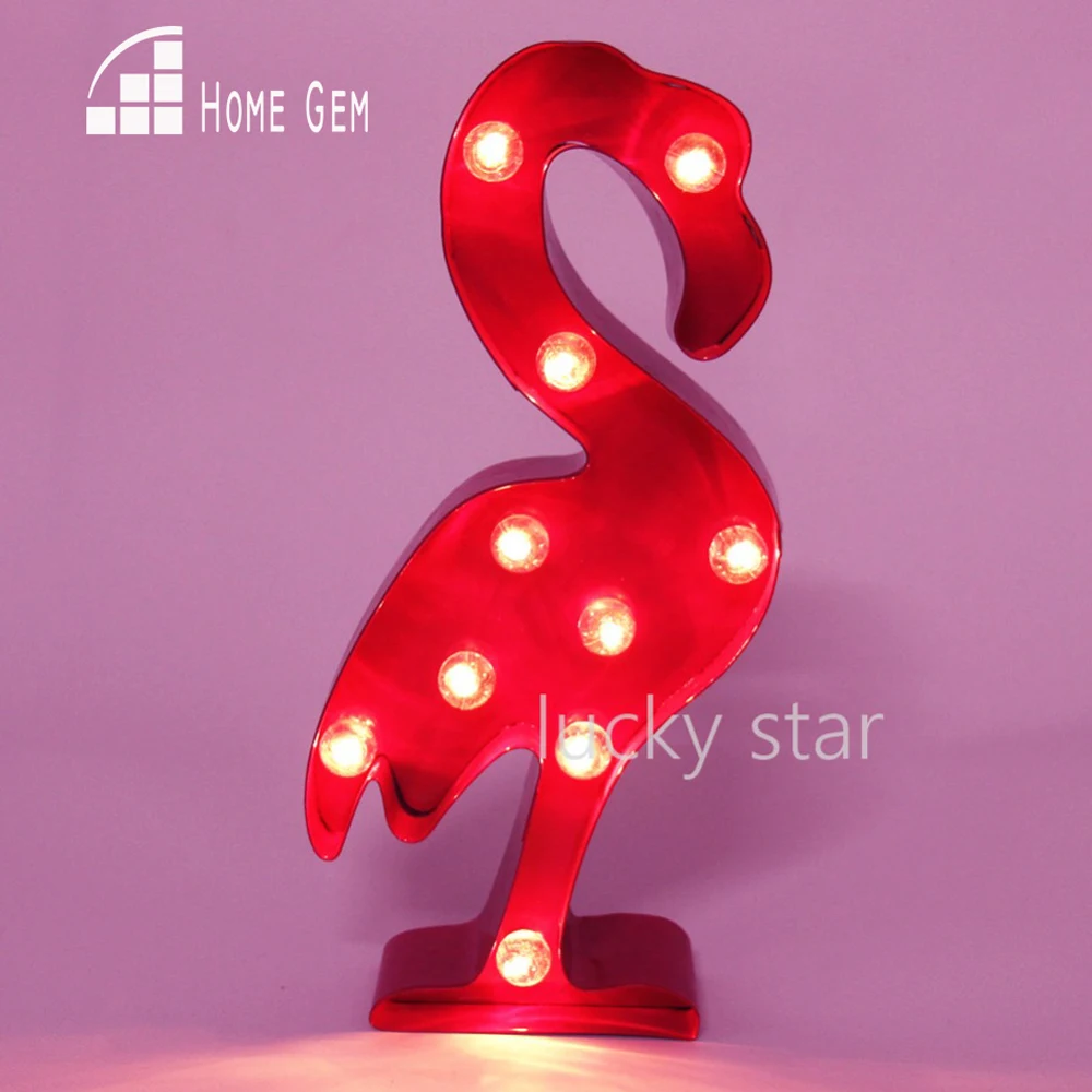 12inch hotpink metal flamingo light LED Marquee Sign LIGHT UP night light child's room Deration