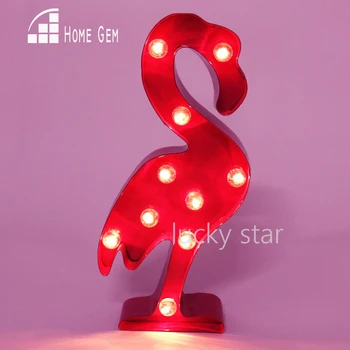 

12inch hotpink metal flamingo light LED Marquee Sign LIGHT UP night light child's room Deration