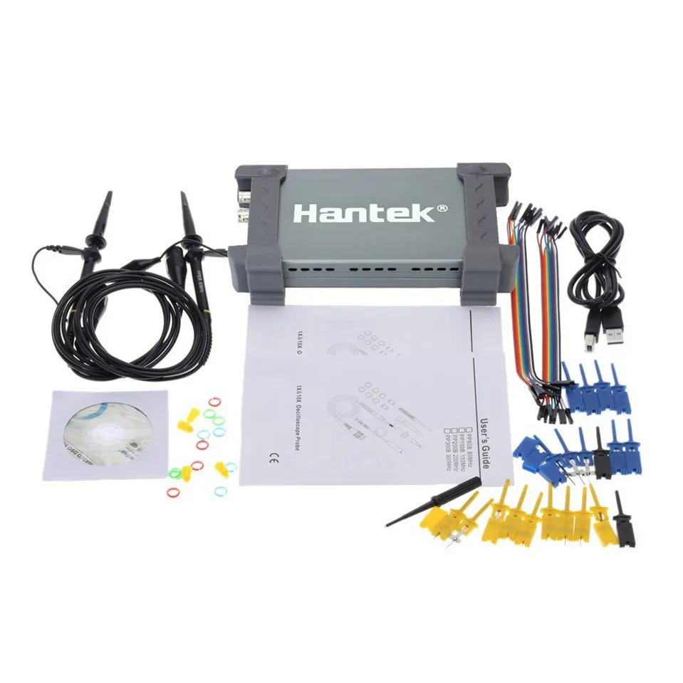 Hantek6022BL осциллограф PC USB 2 цифровых каналов 20 МГц полоса пропускания 48MSa/s частота образца 16 каналов логический анализатор