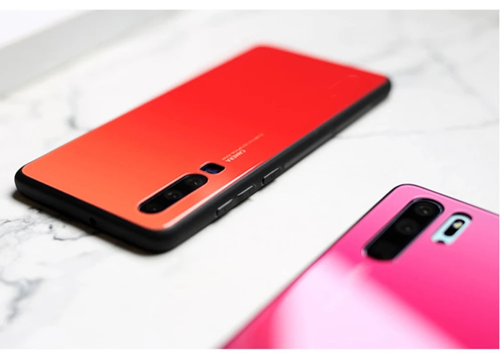 Чехол для huawei P30 Lite, цветной градиентный стеклянный чехол, прочный жесткий чехол для телефона, для huawei P 30/P30 Pro, модный бампер