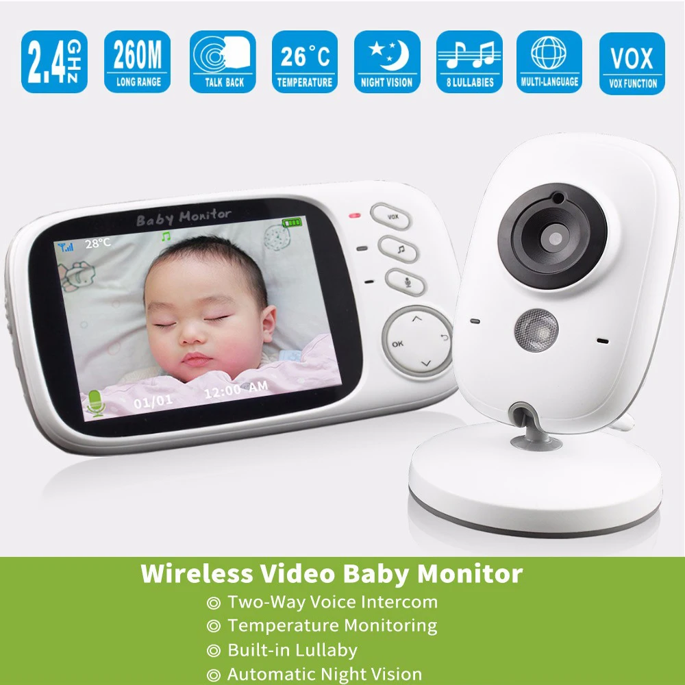 

3.2 inch Night Version Camera Wireless Baby Monitor High definition Color Display Security Surveillance 2 way video intercom