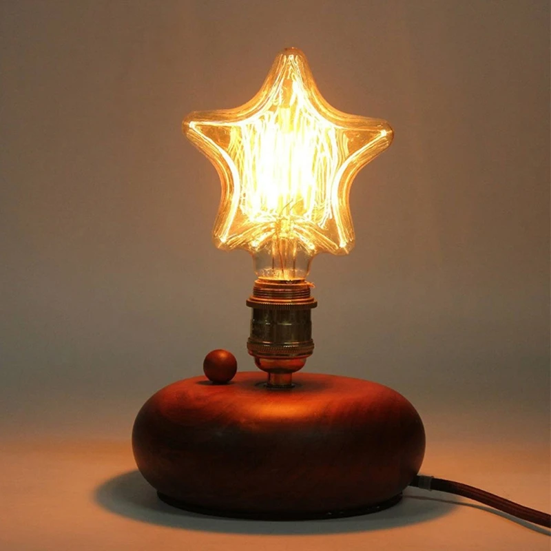 Винтажная декоративная лампа накаливания e27 звезда/сердце лампа накаливания Ретро лампа Эдисона