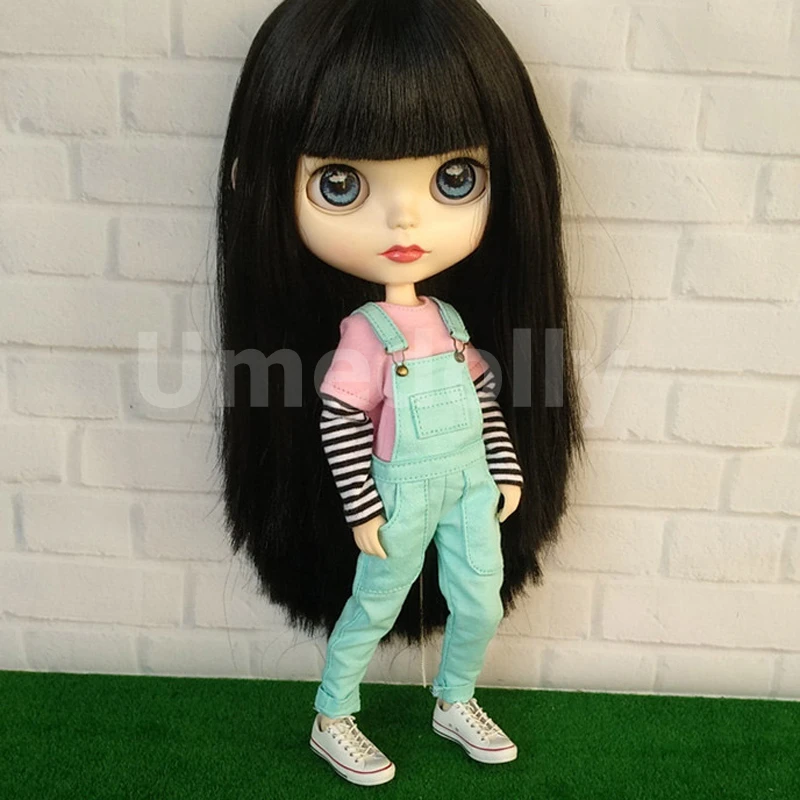 1 шт., модная одежда Blyth Doll, футболки, Комбинезоны для 1/6 BJD, Azone S, OB24, Одежда для куклы-Барби, комбинезон, аксессуары