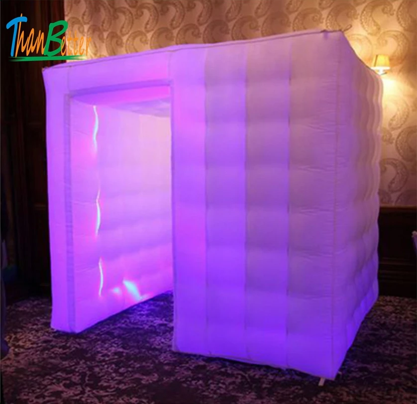 

left-door custom Free shipping Best quality Portable inflatable photo booth cube tent for Party