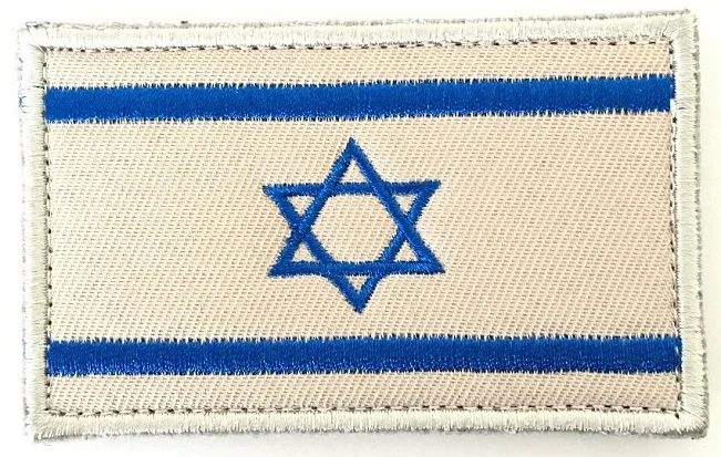 Заплатка, национальный флаг в полоску, вышитый Россия, Турция, Франция, ЕС, Нидерланды, флаг, тактические военные нашивки, армейская Аппликация в полоску - Цвет: Israel