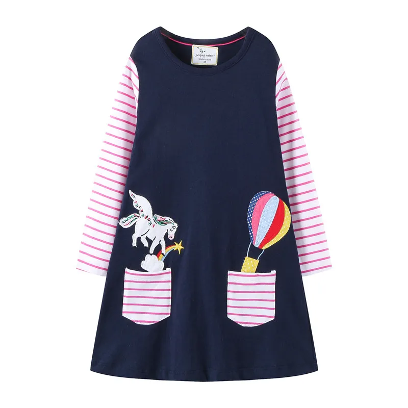 

New Fashion Baby Girls Dress Cartoon Spring Autumn Unicorn Long Sleeve Dress Baby Girls Princess Dresses Kids Clothes Unicorn
