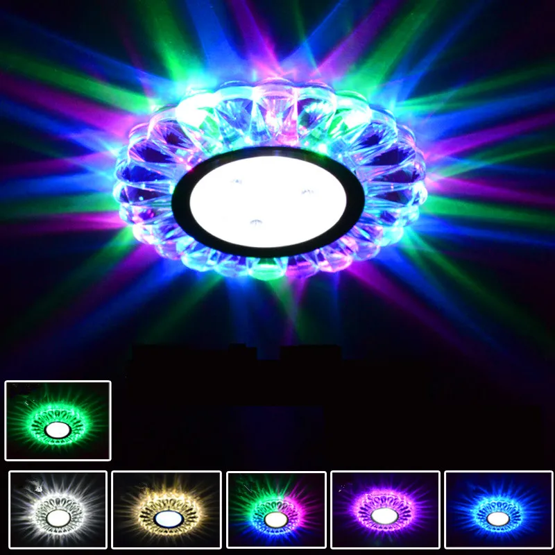 

Colorful LED Downlight Panel Light RGB COB Recessed Halogen Lamp Spot lights Holiday Bulb For Bar KTV Aisle Decoration Light