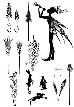 

Angle and rabbit Clear Stamps /transparent Seal for DIY scrapbooking/photo album Decorative stamp sheets