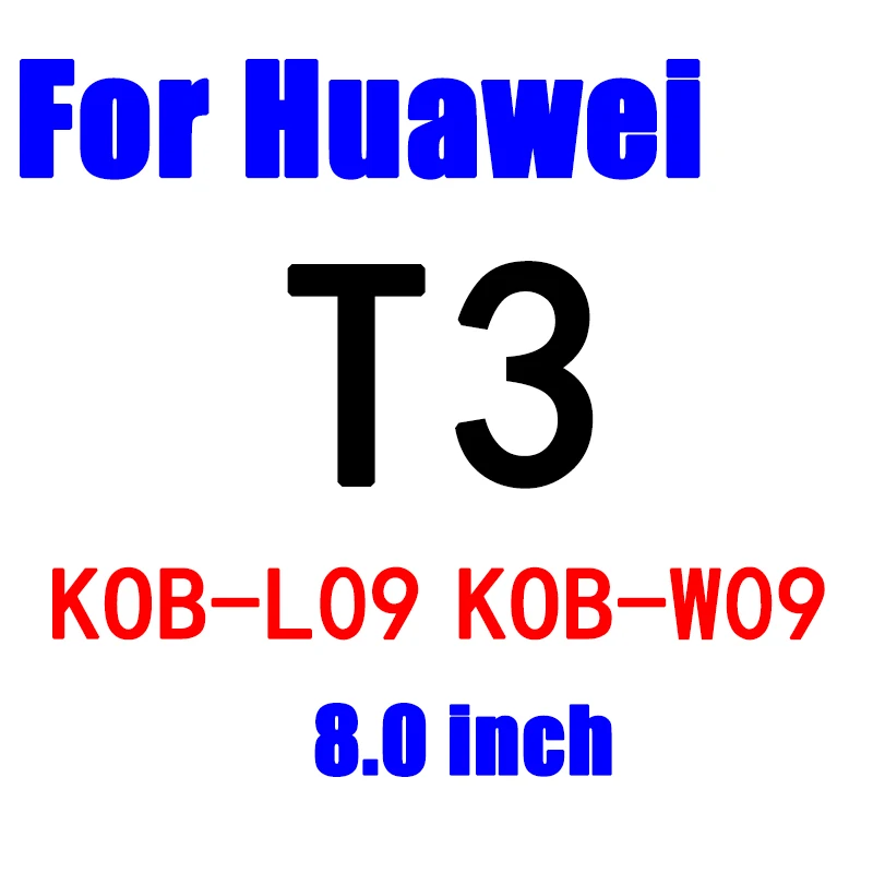 Закаленное стекло для huawei MediaPad T3 T2 T1 7,0 8,0 дюйма для T1-701U 823L T2 Pro BG2-W09 TA KOB-L09 Защитная пленка для экрана планшета - Color: T3 KOB-L09 8.0 inch