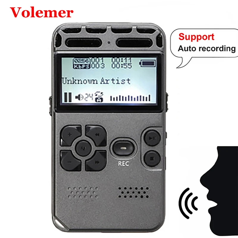 

Volemer V35 Voice Recorder Rechargeable Professional Audio Digital Voice Recorder Support 64G Memory Noise Reduction Mp3 Player