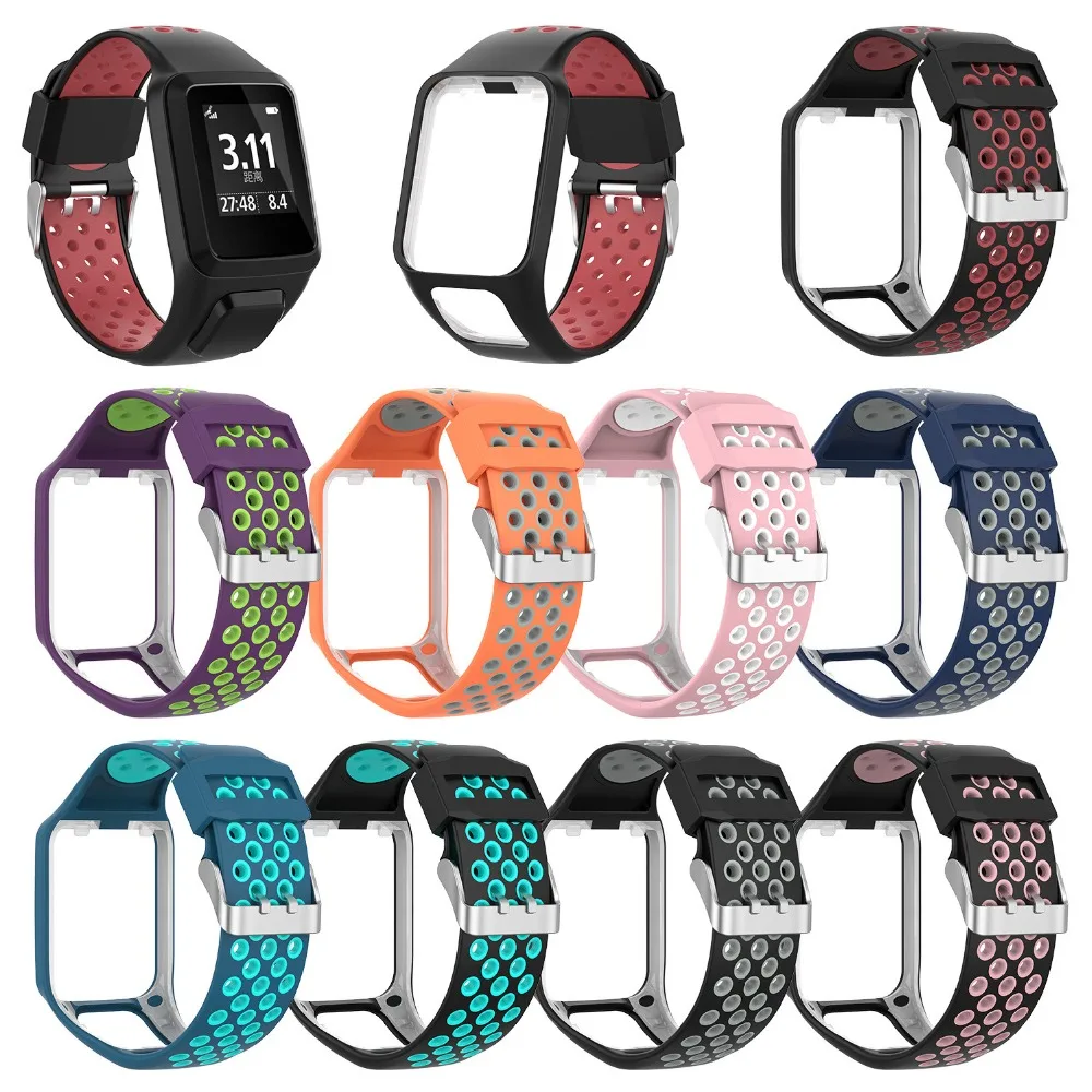 Replacement Silicone Soft Wristband for spark runner2/3 Adventunrer golfer2 Ventilate Two-Color Sport Strap 4.23 | Электроника