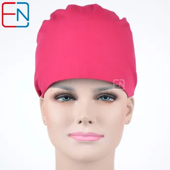 

Hennar Brand Scrub Caps Medical Surgical Dentist Doctor Caps Mask Adjust Size Freely With Sweatband Solid Color Scrub Caps Masks