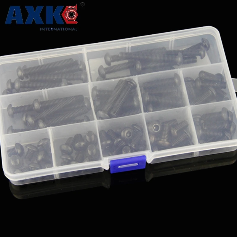 

AXK 240PCS 10.9 high-strength semi-circular head socket head cap set Hexagon bolt M3M4M5M6