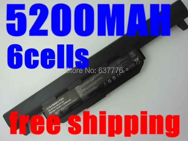 5200MAH New 6 cells Laptop battery For asus A45 A55 A75 K45 K55 K75 R400 R500 R700 U57 X45 X55 X75 Series,A32-K55 A41-K55