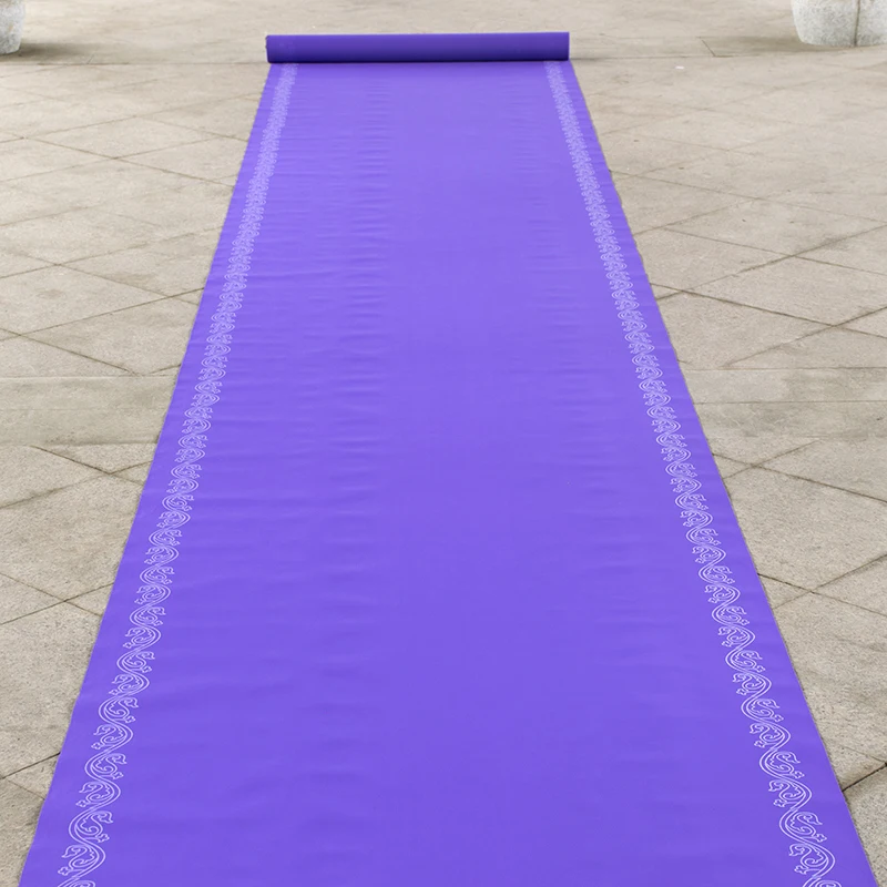 1M*20M 0.5MM Wedding Supplies Aesthetic Purple Carpet Red Disposable