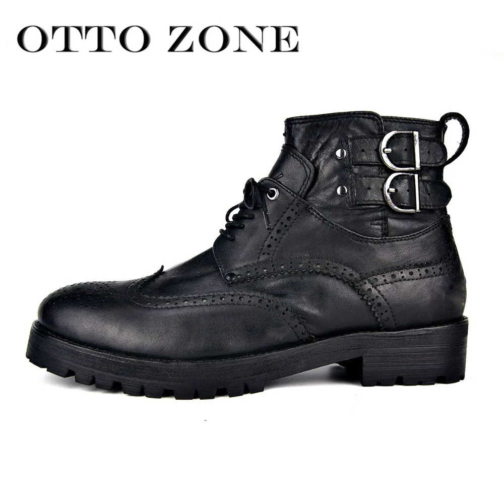 

Men's Winter Boots Military Autumn Boot Genuine Leather Boots Ankle Shoes Chelsea Boots Designer Leather Shoes JH-0043