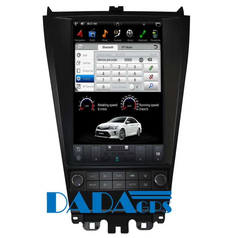 Top 12.1 inch Tesla Style Android 6.0 Car Radio DVD Player GPS Navigation for Honda Accord 2003-2007 Car Stereo Multimedia Headunit 10