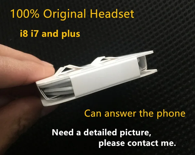 

10pcs/lot With packaging 100% Genuine Original headset in ear headphones earphone With Remote Mic for Foxconn i7 8 X XR MAX 6