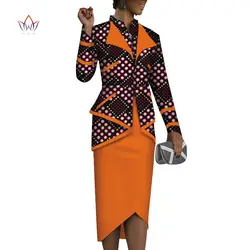 Лето 2019 г. Африканская юбка набор для женщин Базен Riche полная длина рукава Африка костюмы дашик плюс размеры элегантная одежда WY3844