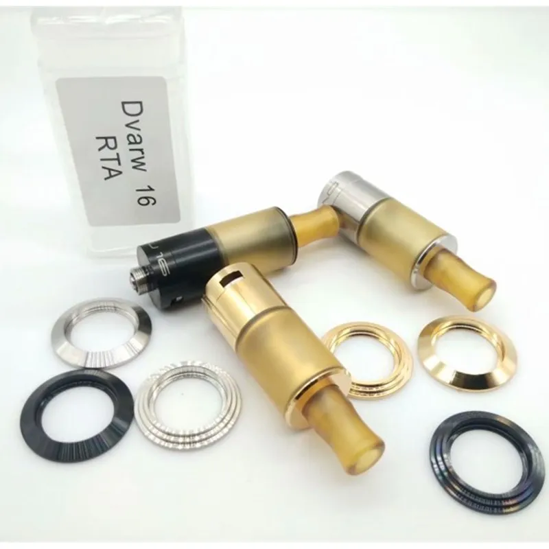 

Newest Dvarw MTL Style Mini 16mm RTA Rebuildable Tank Atomizer 316SS PEI Bottom Airflow System Dual Post Build Deck