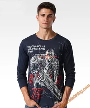 2017 New Watch Over OW Solider 76 Tshirts Blizzard Game Hero Long Sleeve Blue Tees For Mens Boys