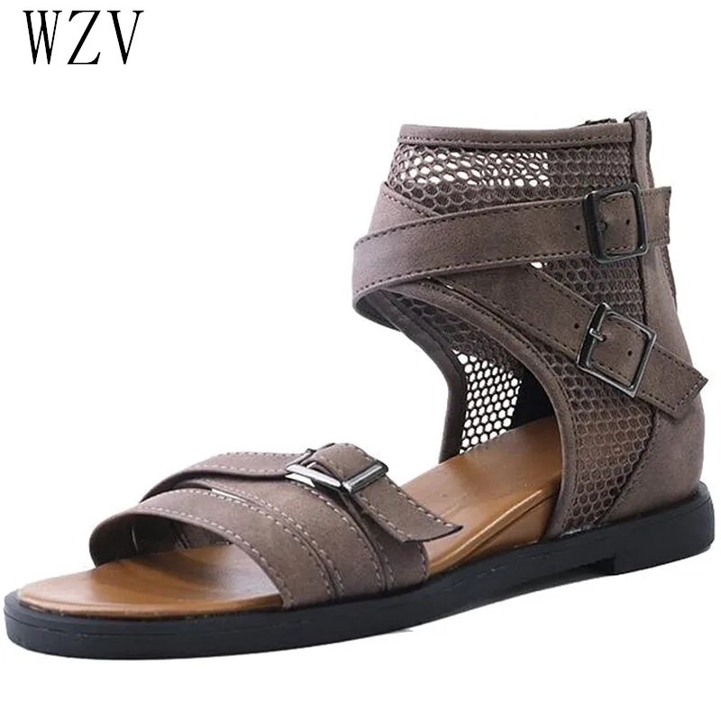 

Women Platform Shoes Women Gladiators Sandals Mesh Hollow Out Ladies Wedges Women Sandals Flip Flop Summer Mid Heel Footwear