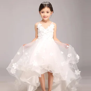 

2019 New Toddler Girl Sling Flower Princess Dress Kids Dresses For Girls Wedding Birthday Party Baby Girl Clothes Vestidos L291