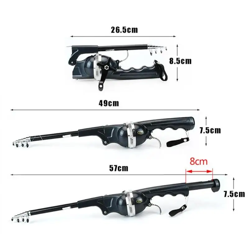 Портативный карманный складной телескопический рыболовный стержень+ рыболовный барабаны рыболовная леска из нержавеющей стали полюсы Путешествия Мини рыбный стержень